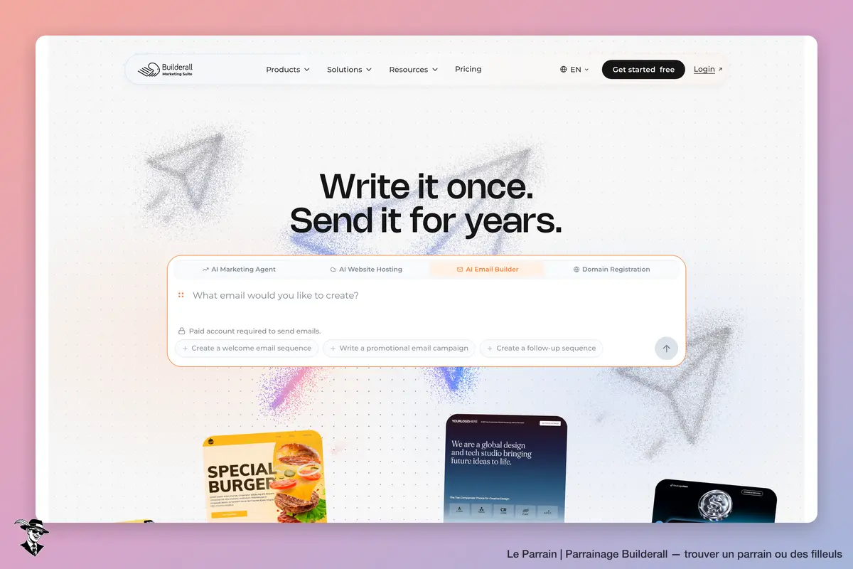 Page d'accueil de Builderall