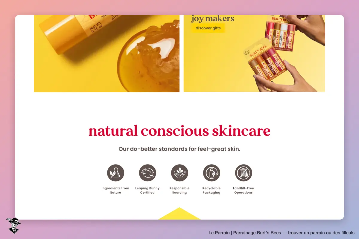 Capture d'écran de Burt's Bees