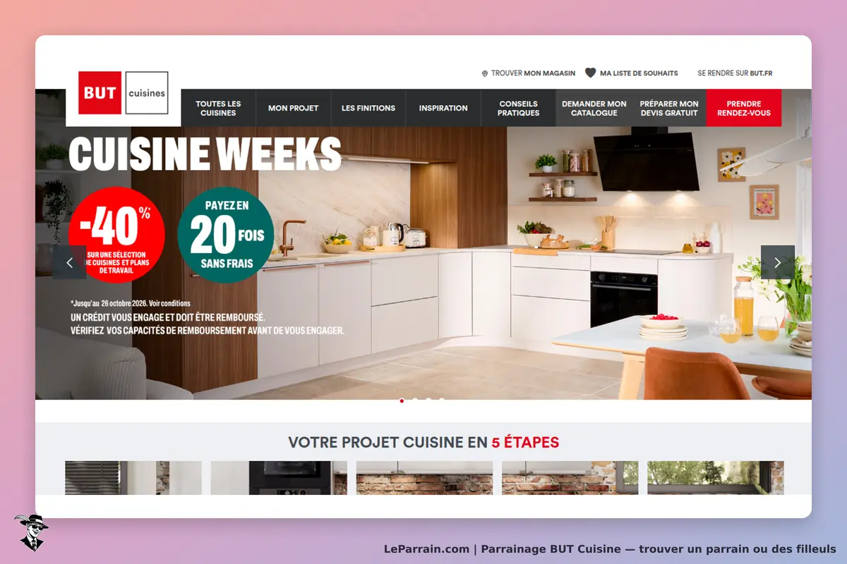 BUT Cuisine : bUT : page d'accueil avec une cuisine moderne et des éléments de décoration