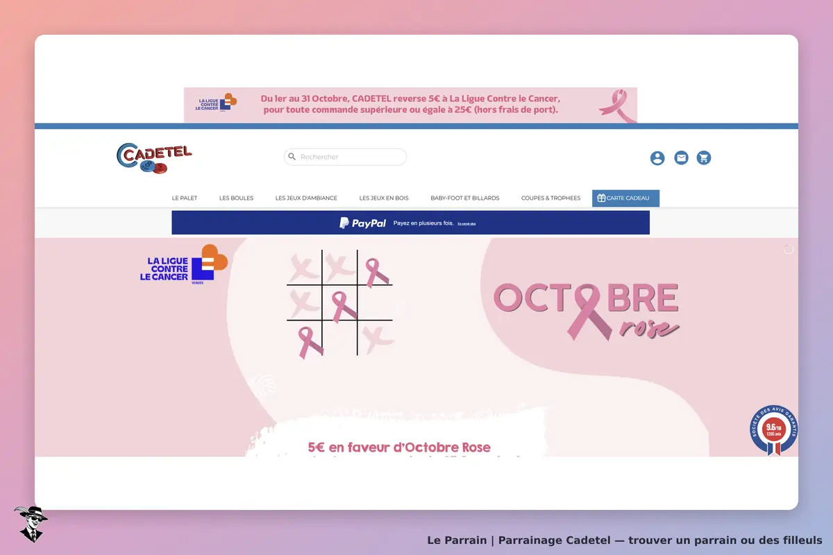 il montre la page d'acceuille du site
