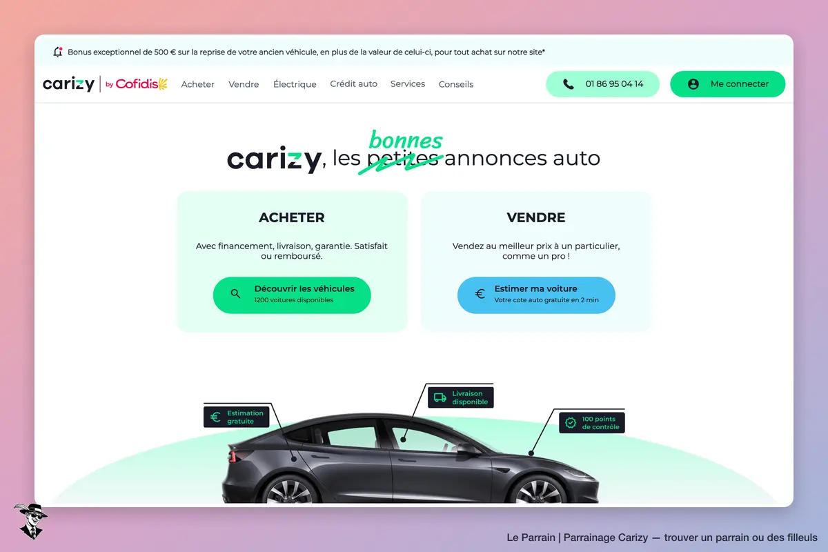 Page d'accueil de Carizy