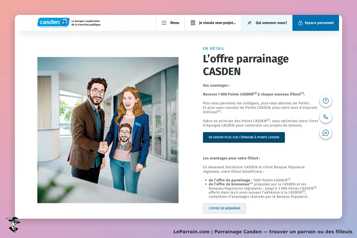Casden : illustration de deux personnes se serrant la main dans un environnement professionnel