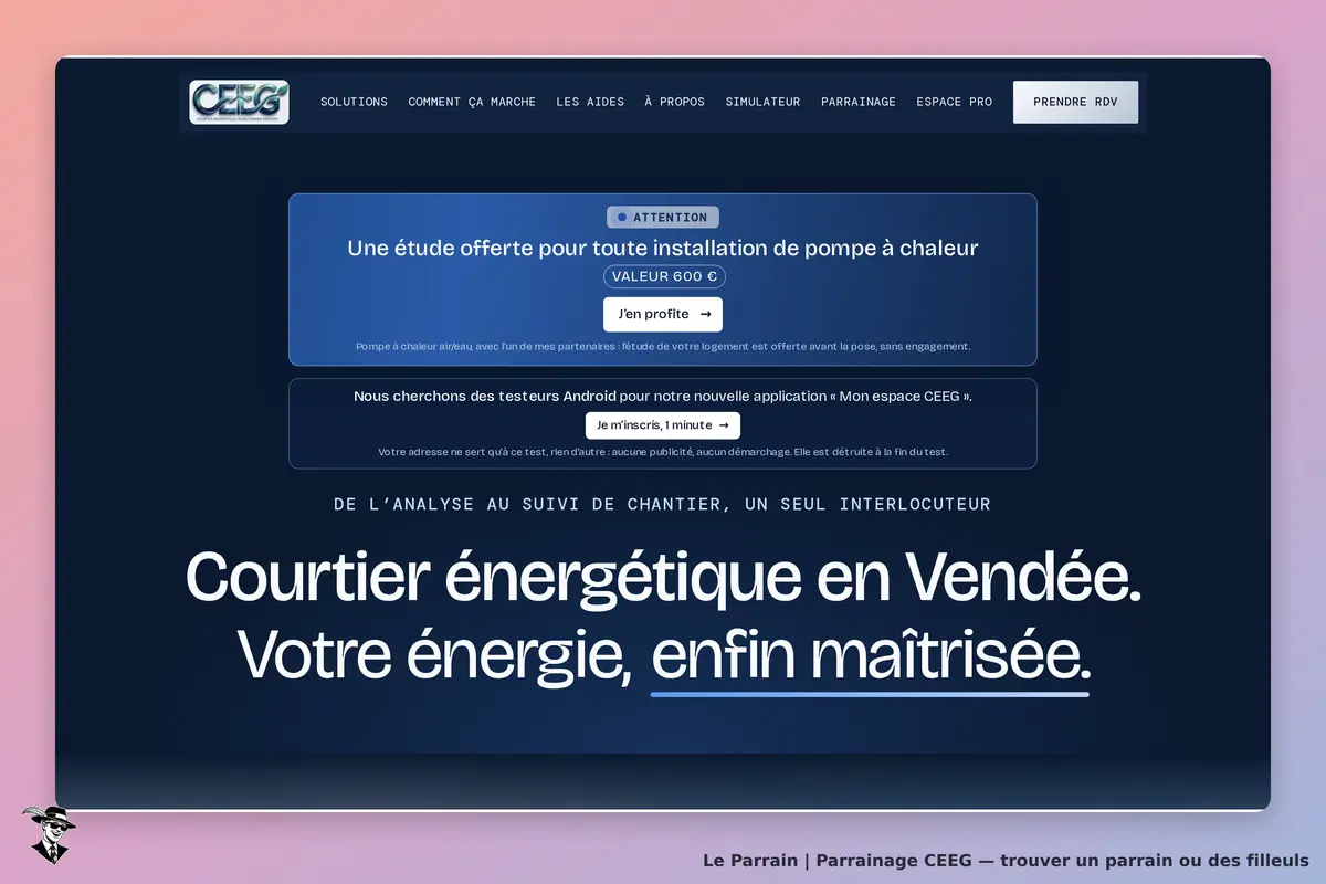 Page d'accueil de CEEG