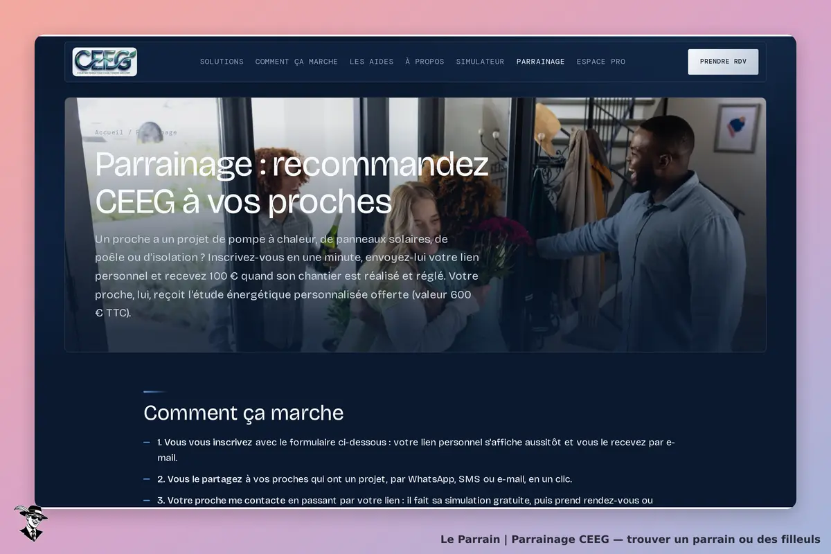 Page parrainage de CEEG