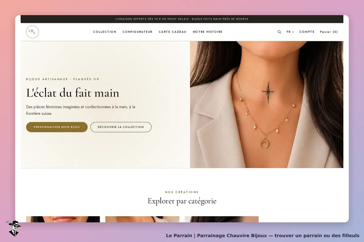 Page d'accueil de Chauvire Bijoux