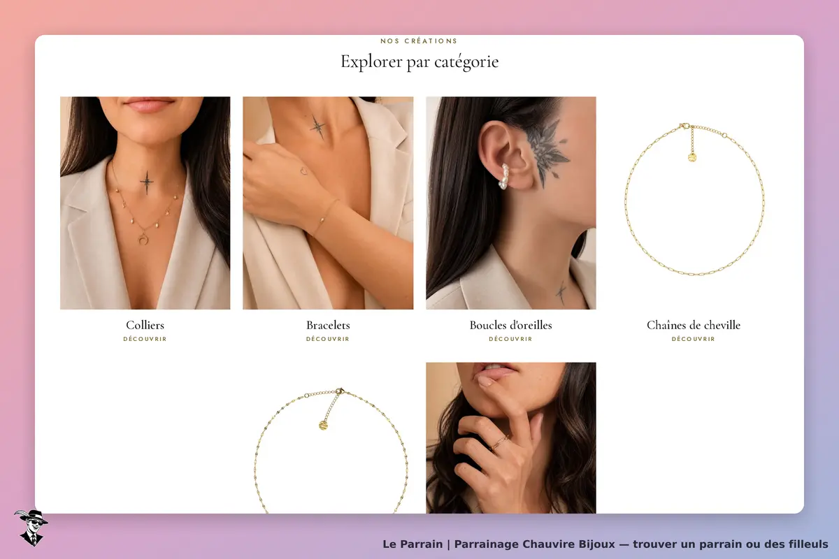 Capture d'écran de Chauvire Bijoux