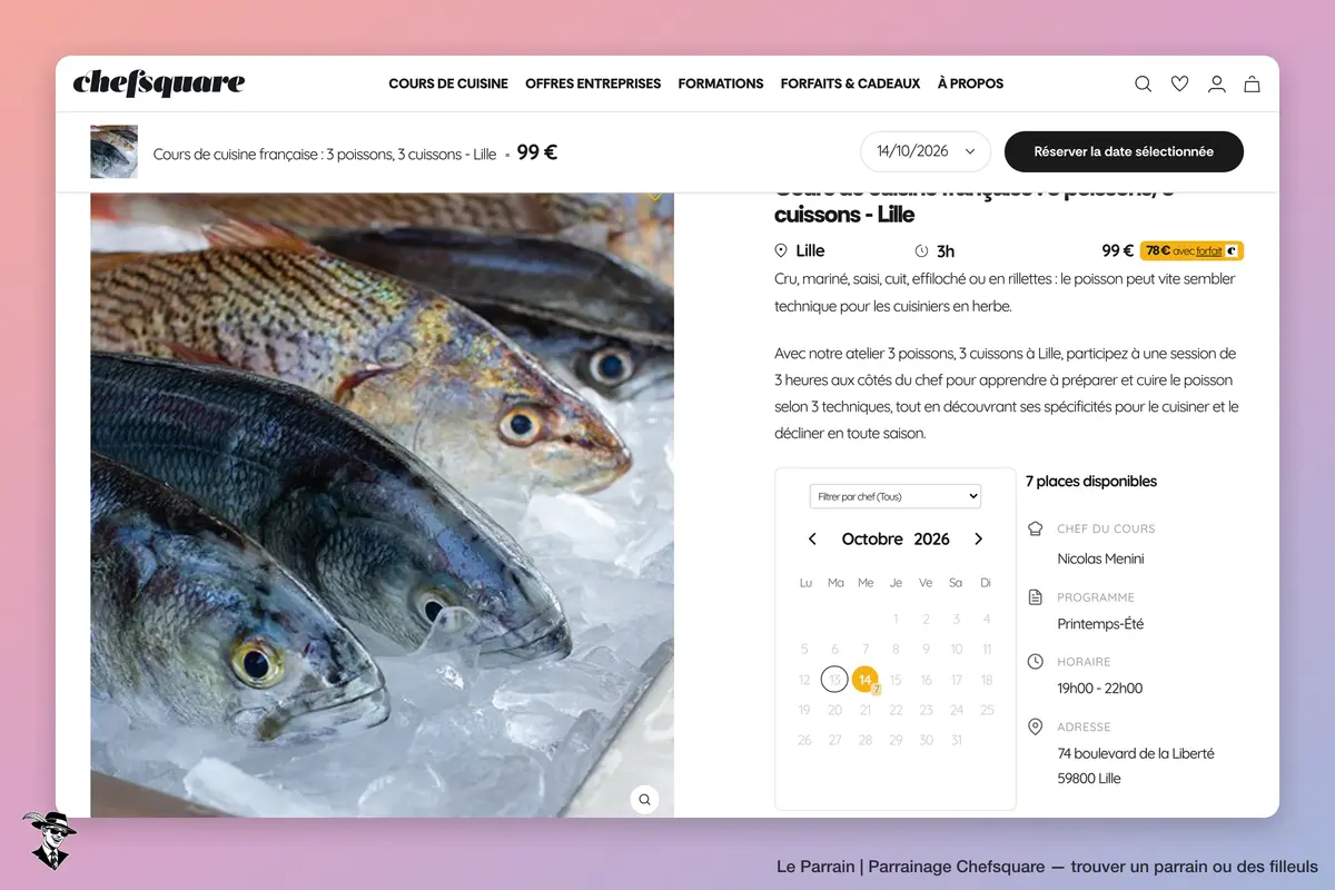 Page produit de Chefsquare