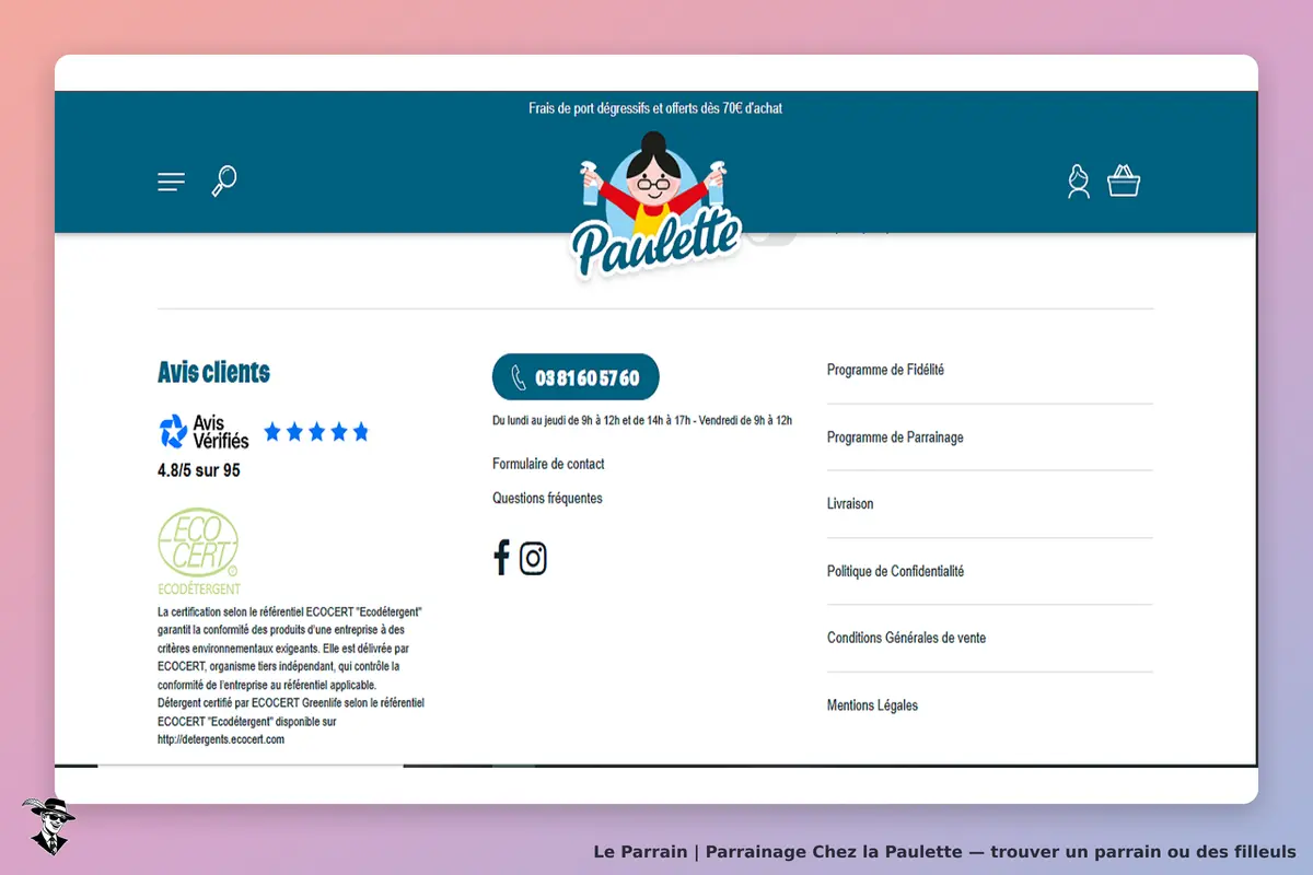 Chez la Paulette : avis clients, coordonnées et liens vers les programmes de fidélité et de