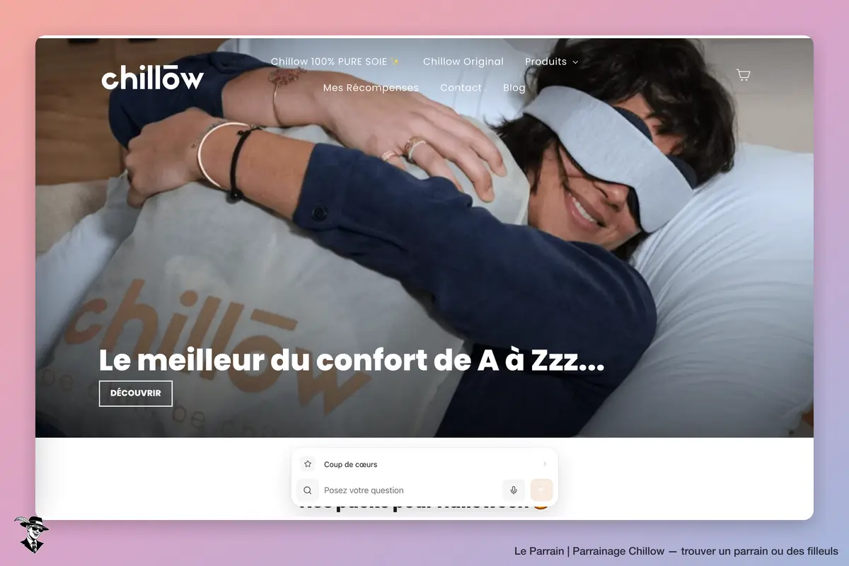 Page d'accueil de Chillow