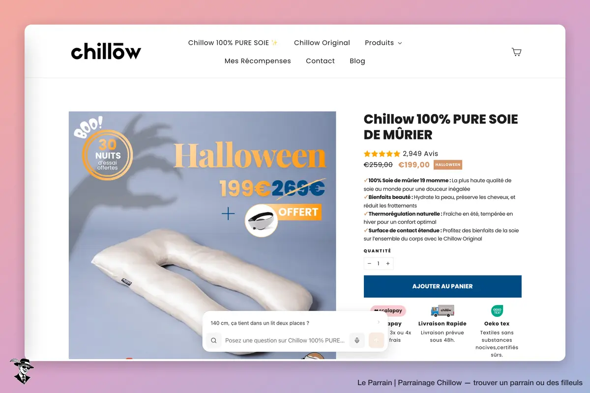 Page produit de Chillow