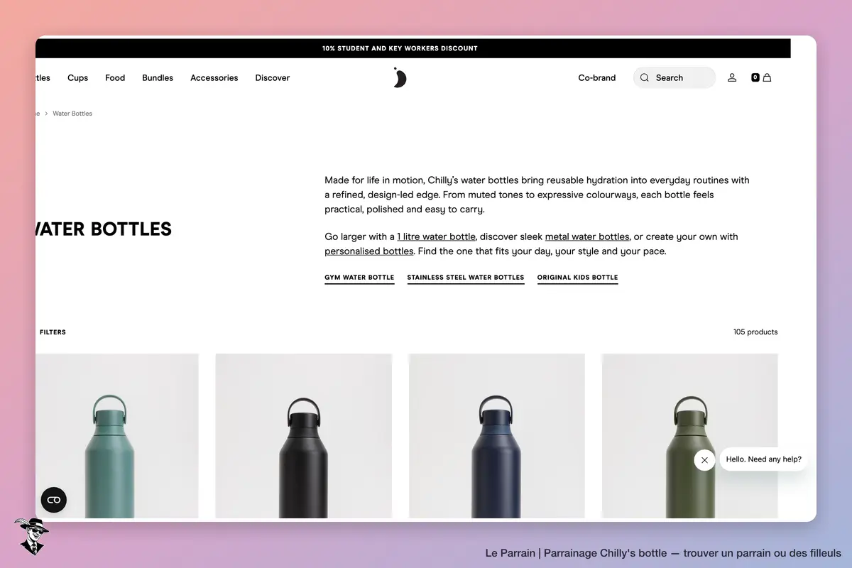 Page catégorie de Chilly's bottle