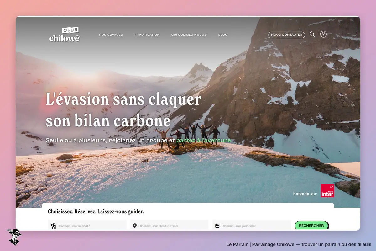 Page d'accueil de Chilowe