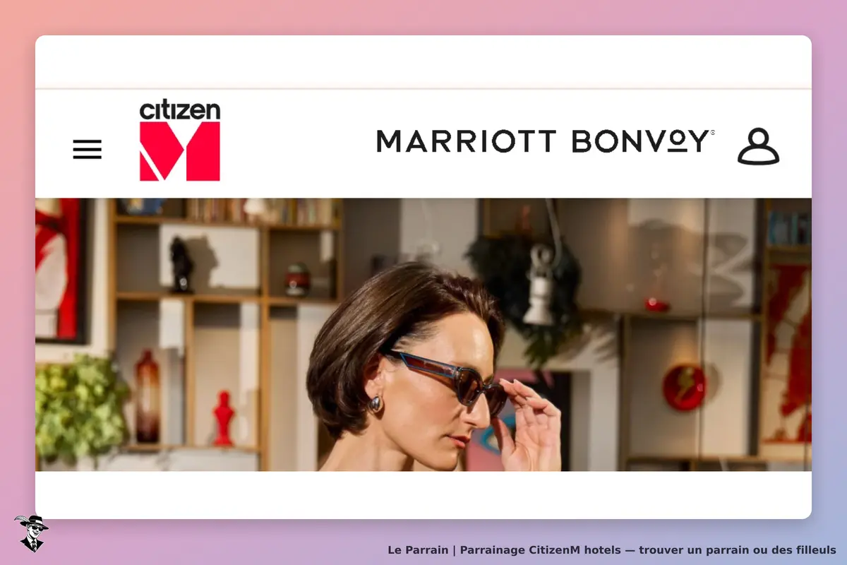 CitizenM hotels : femme avec lunettes de soleil dans un intérieur moderne et coloré