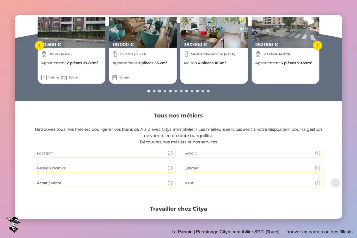 Capture d'écran de Citya Immobilier SGTI (Tours)