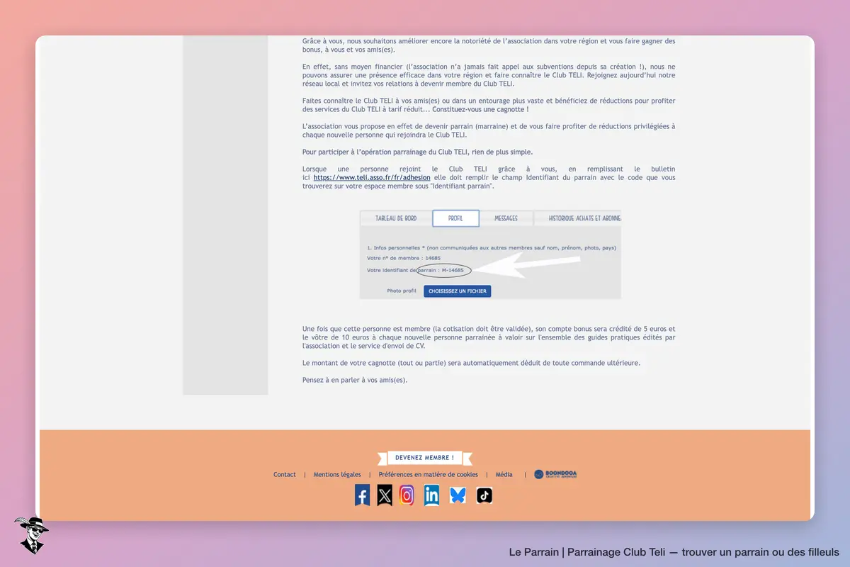 Capture d'écran de Club Teli