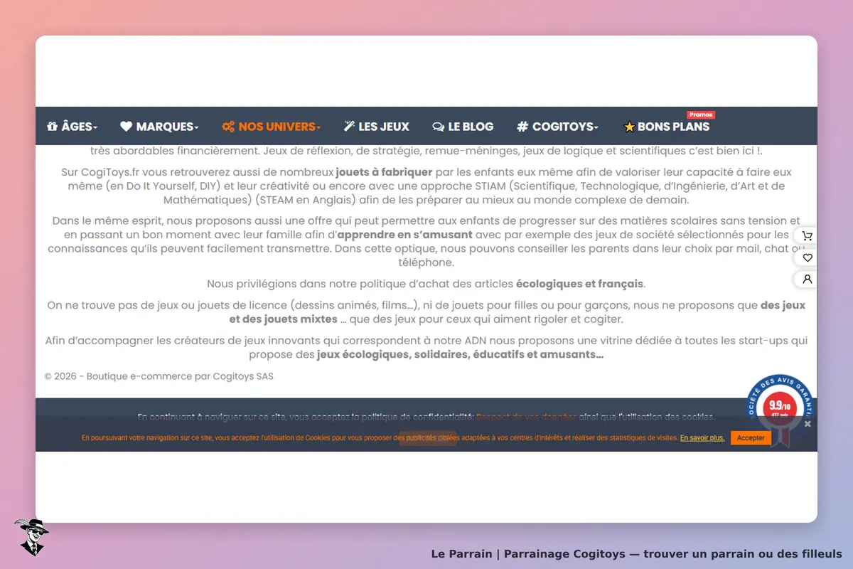 page oficiel
