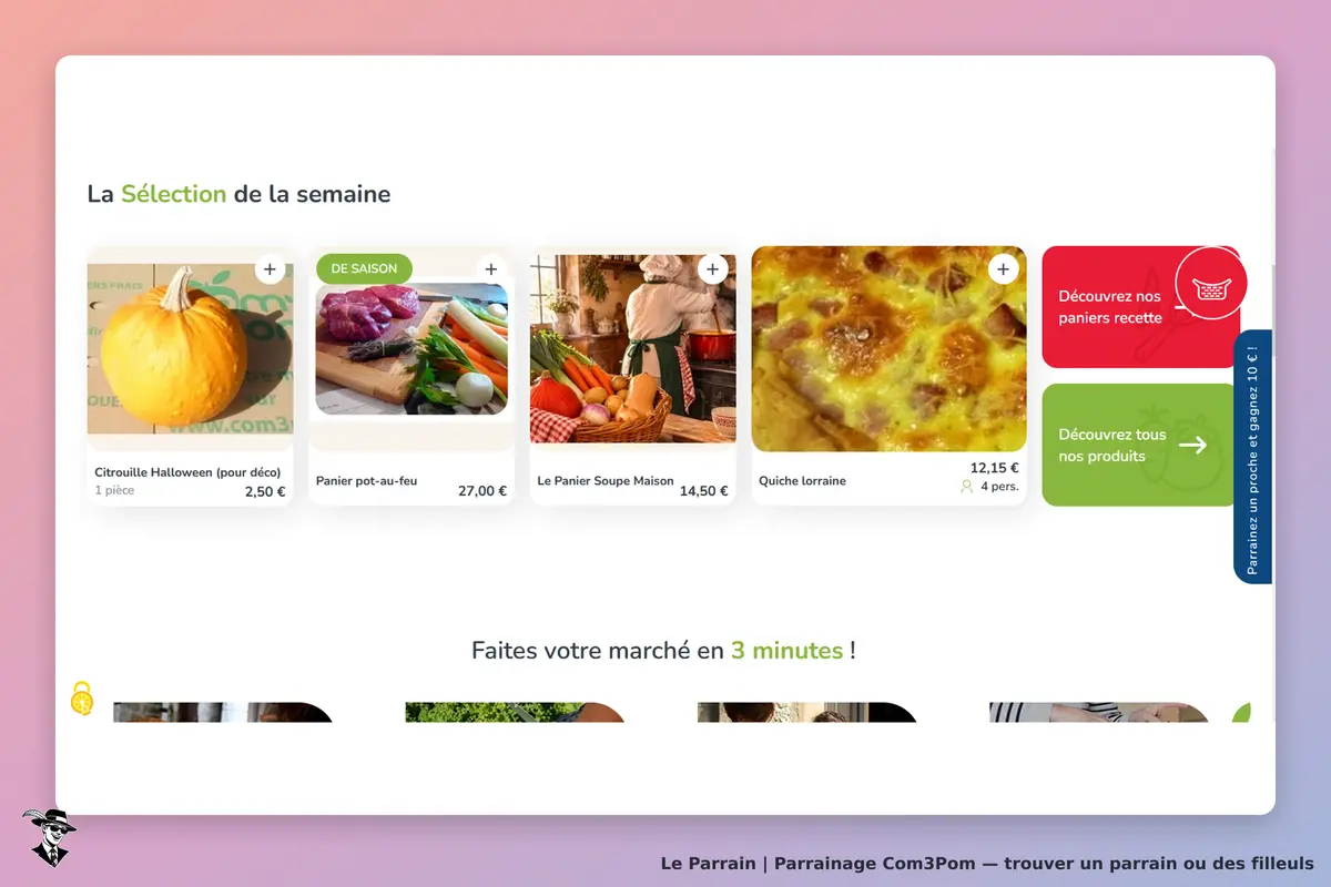 Page d'accueil de Com3Pom