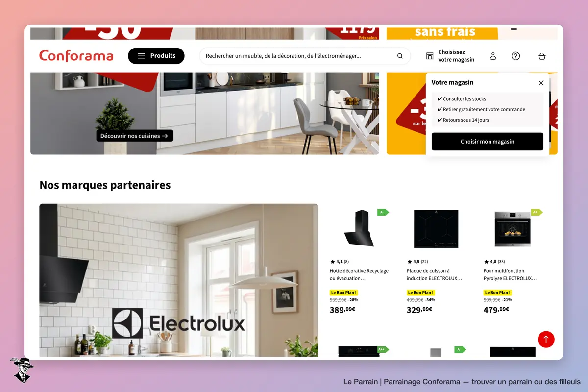 Capture d'écran de Conforama