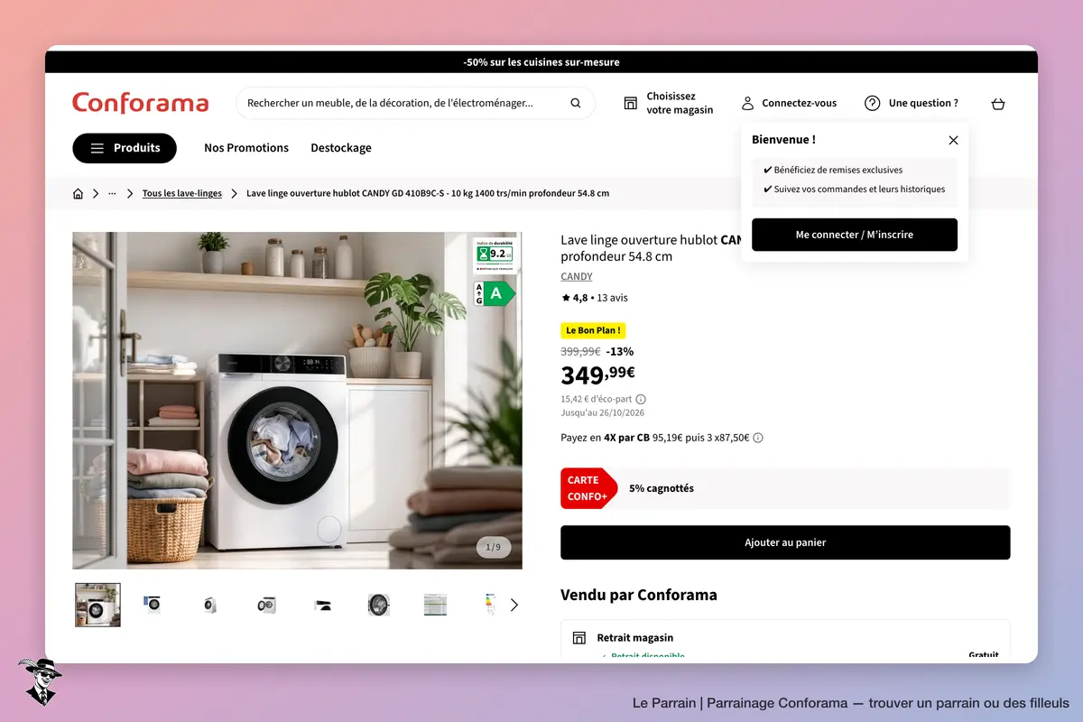 Page produit de Conforama