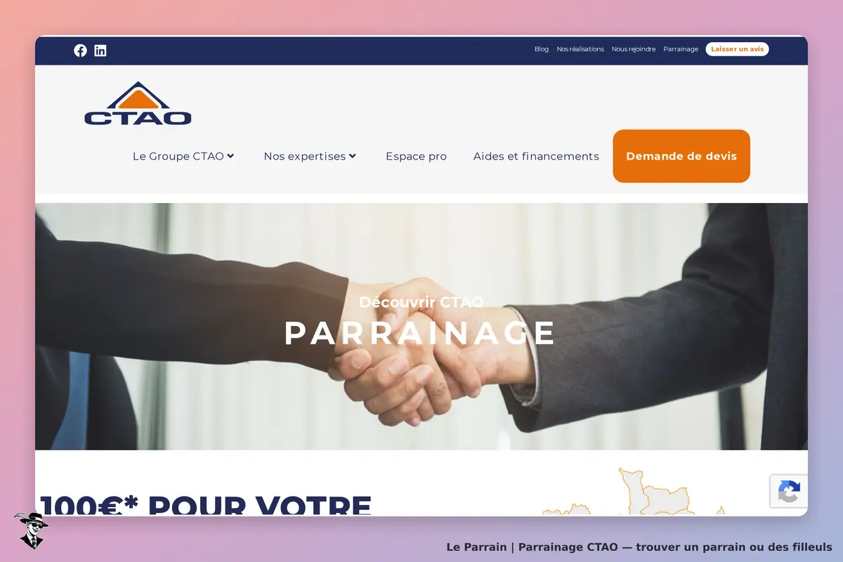 Page parrainage de CTAO