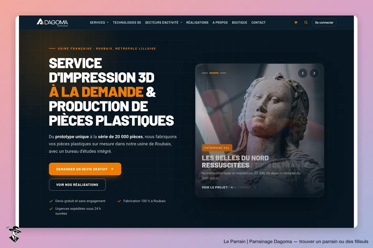 Page d'accueil de Dagoma