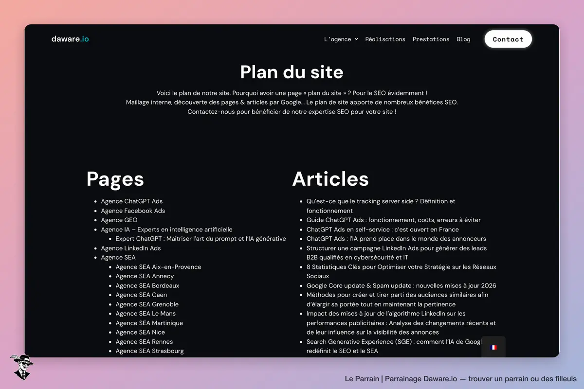 Capture d'écran de Daware.io