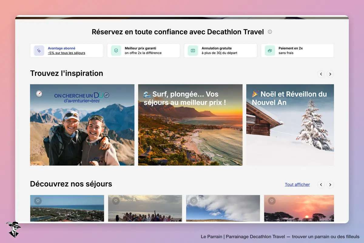 Capture d'écran de Decathlon Travel