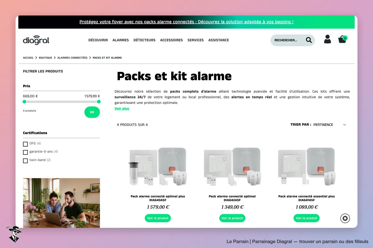 Page catégorie de Diagral