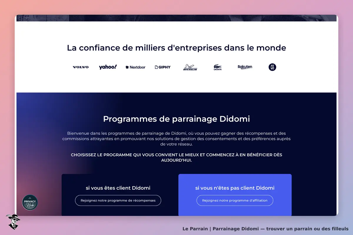 Capture d'écran de Didomi