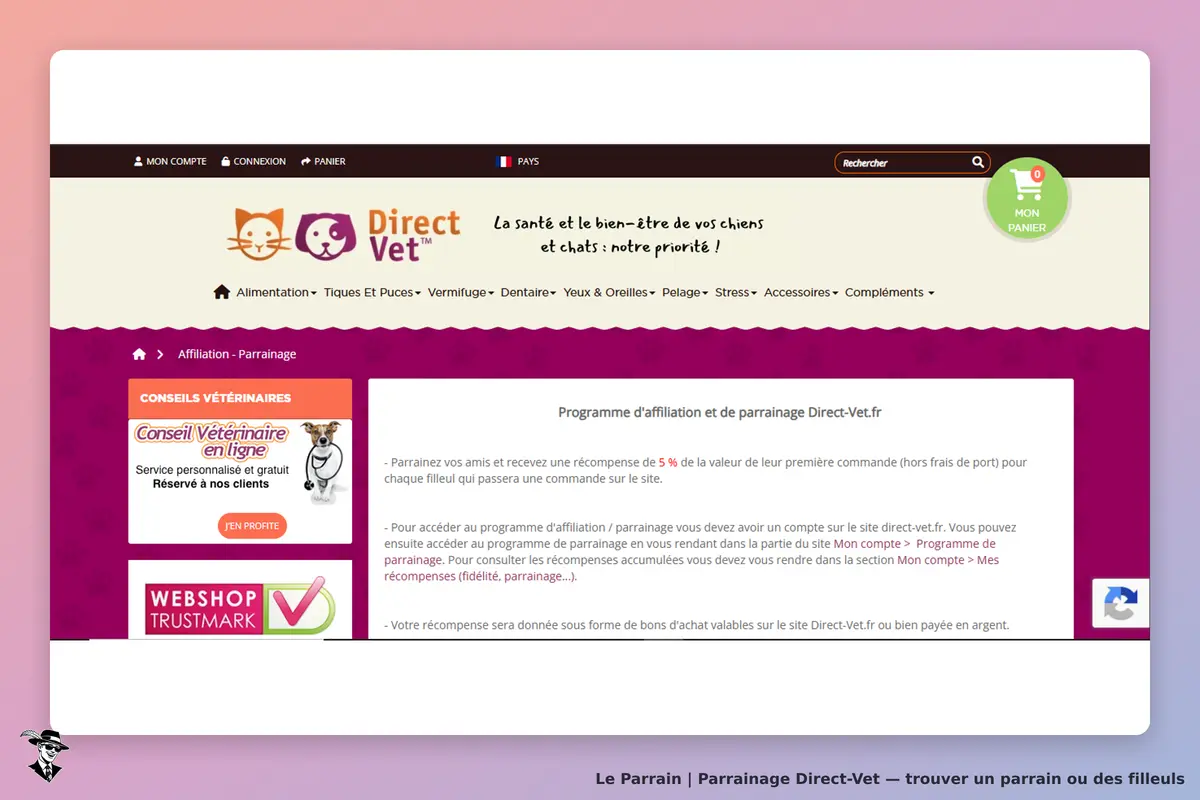 Page parrainage