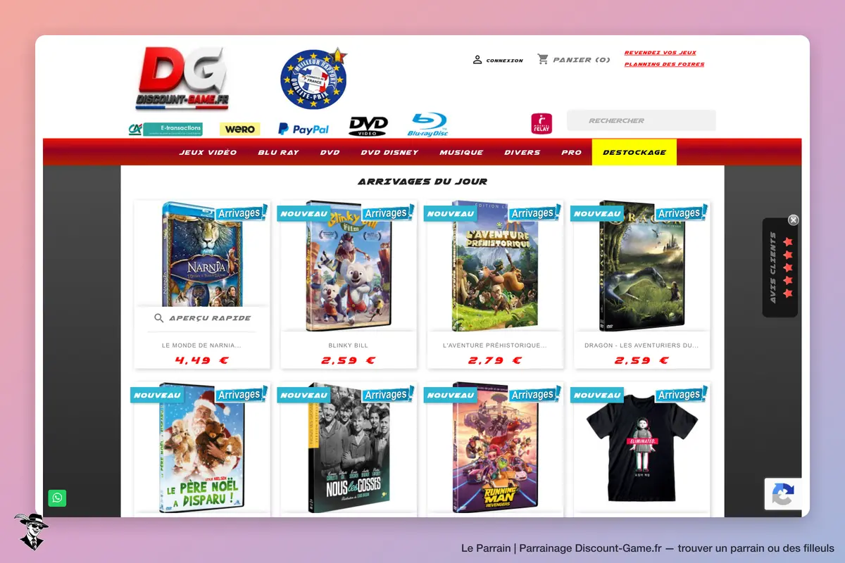 Capture d'écran de Discount-Game.fr