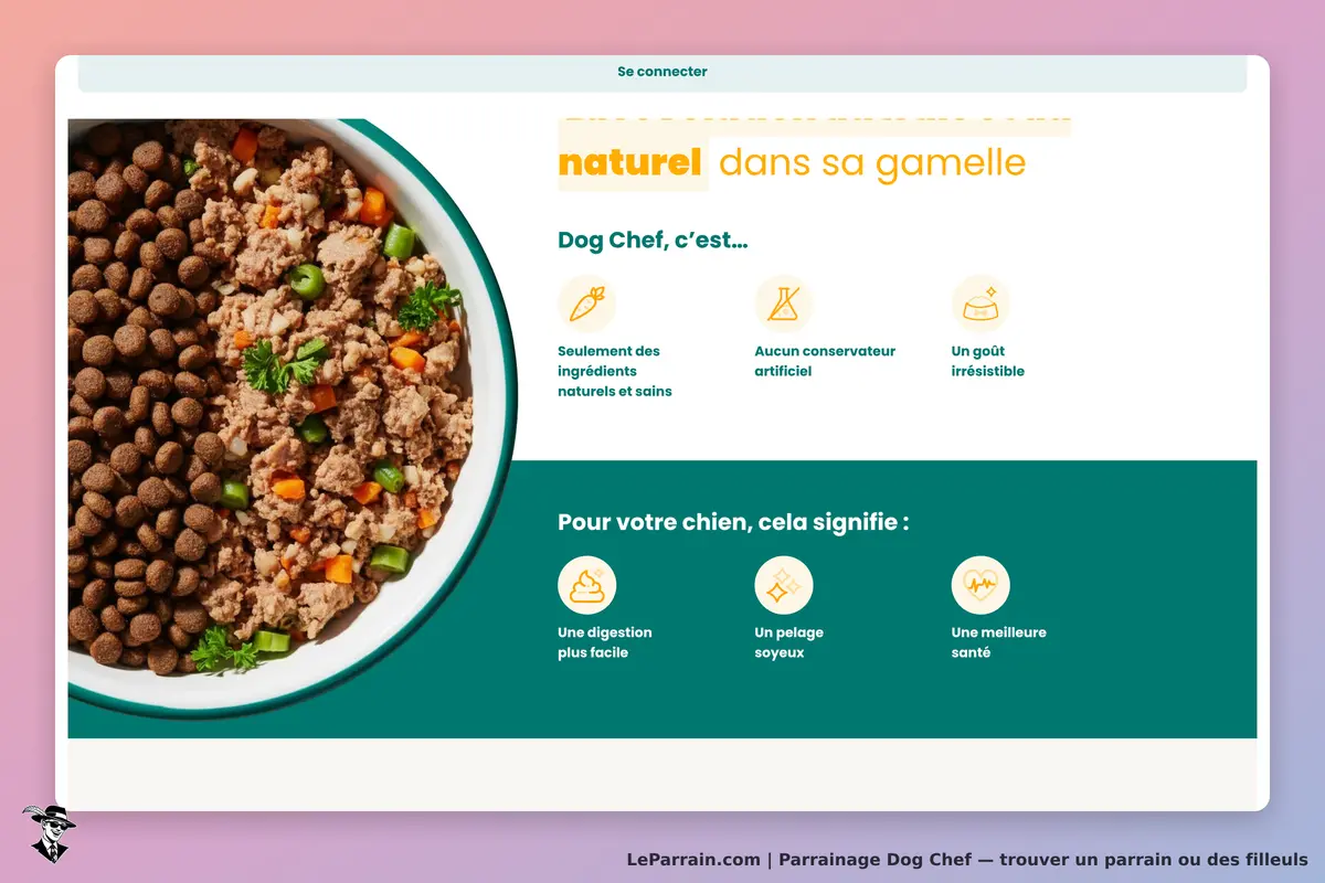 Dog Chef : présentation de nourriture pour chiens avec ingrédients naturels et sains