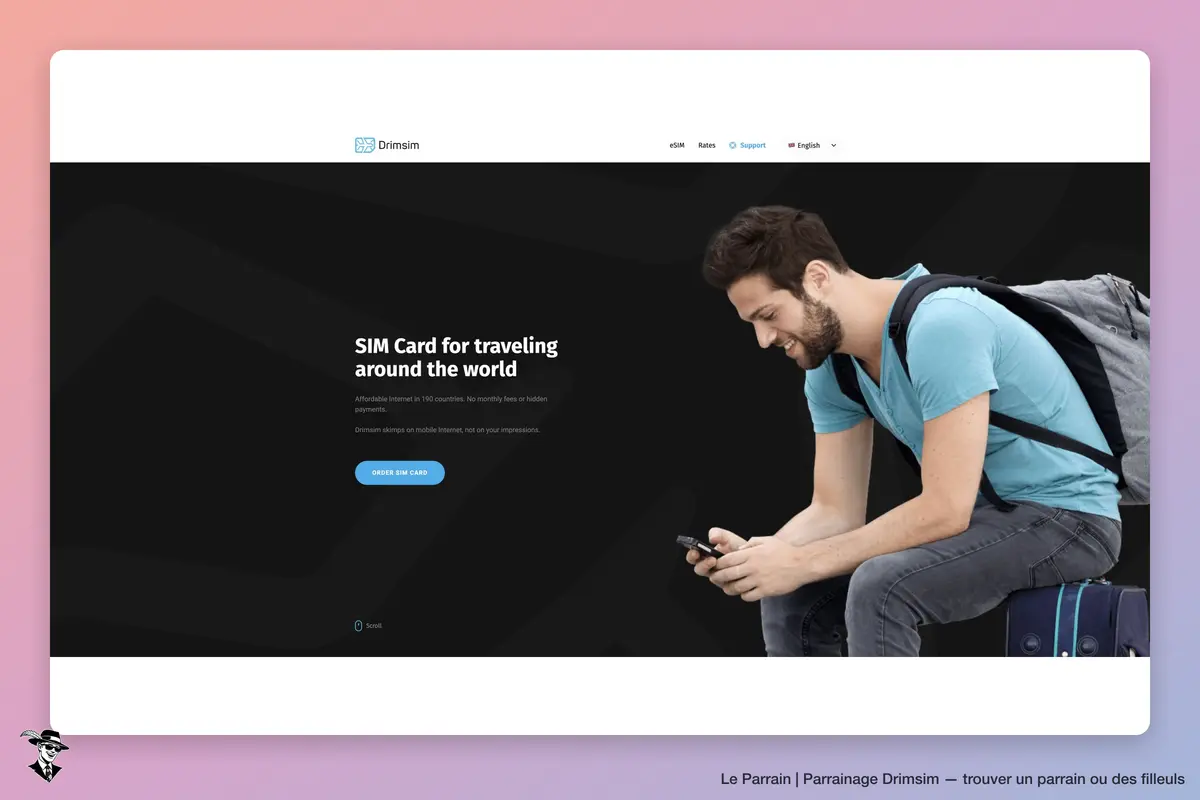 Présentation de la carte SIM de voyage Drimsim