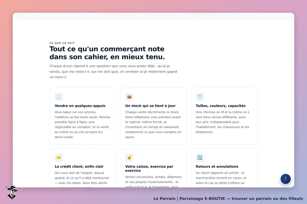 Capture d'écran de E-BOUTIK
