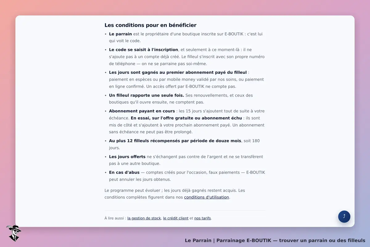 Capture d'écran de E-BOUTIK