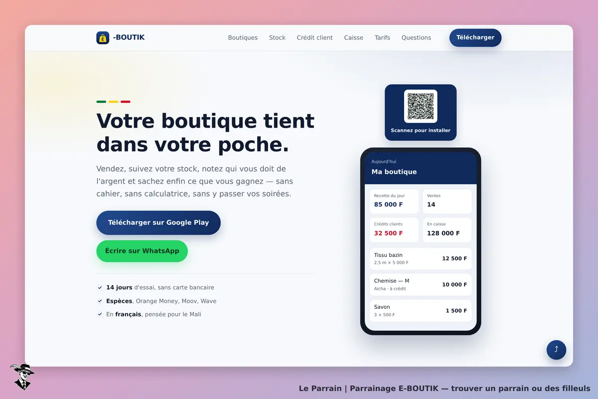 Page catégorie de E-BOUTIK