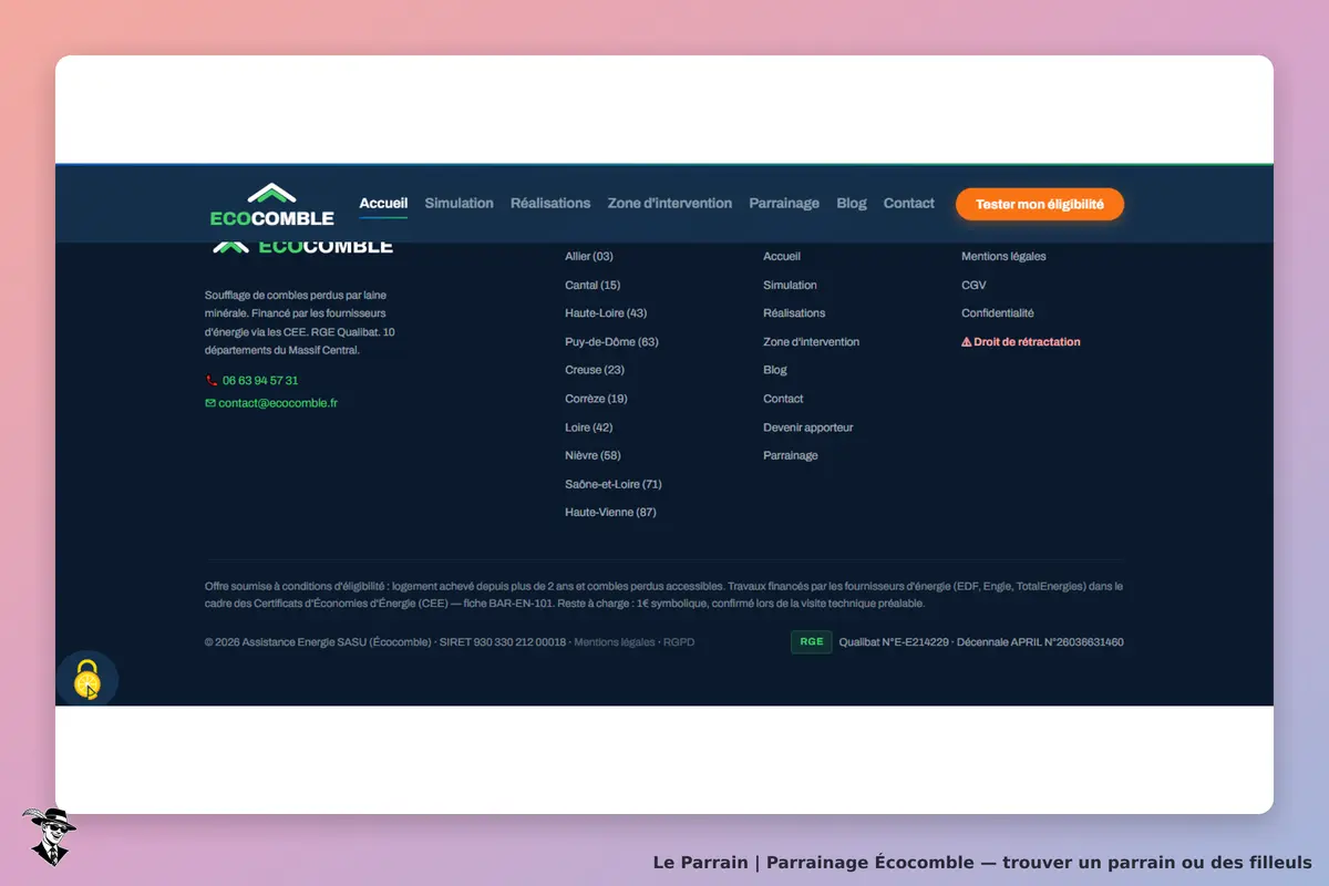 page oficiel