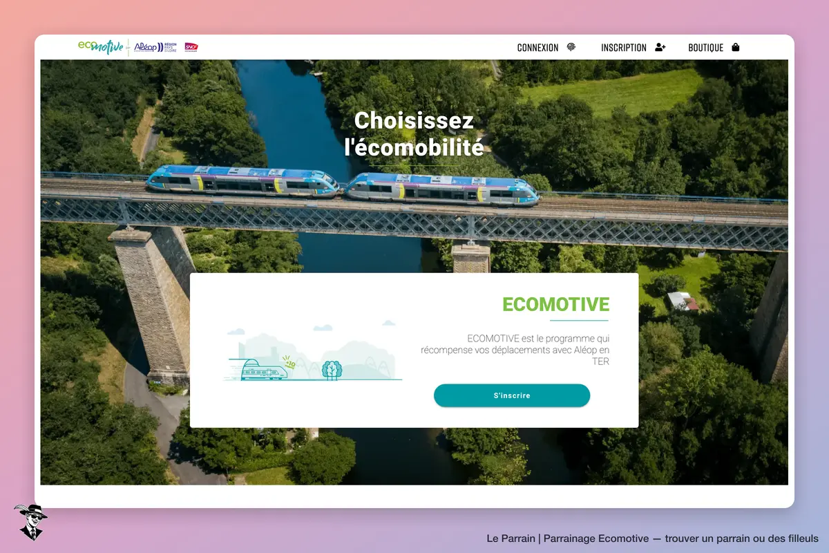 Page d'accueil de Ecomotive