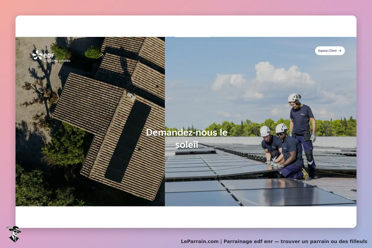 edf enr : edf : image de panneaux solaires sur un toit et des techniciens en train d'intervenir