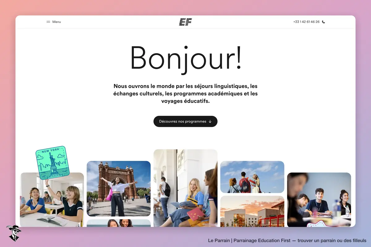 Page d'accueil de Education First