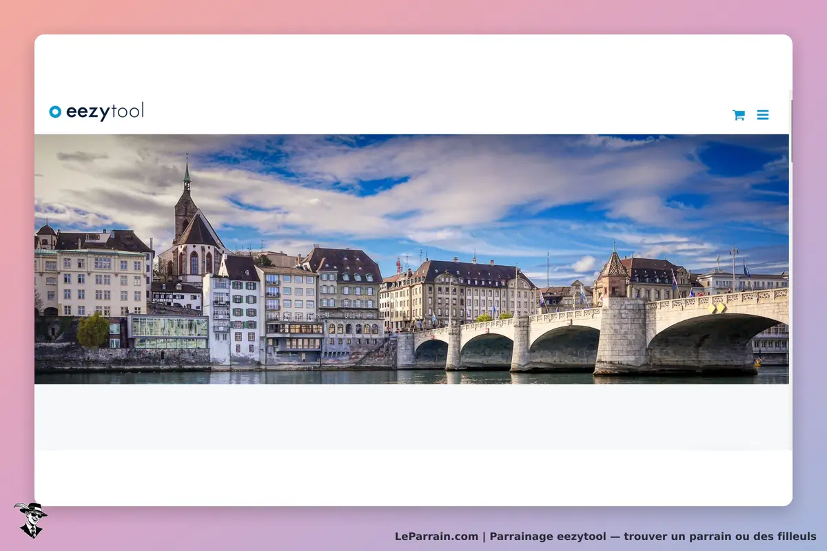 eezytool : vue panoramique d'une ville avec un pont et des bâtiments au bord de l'eau