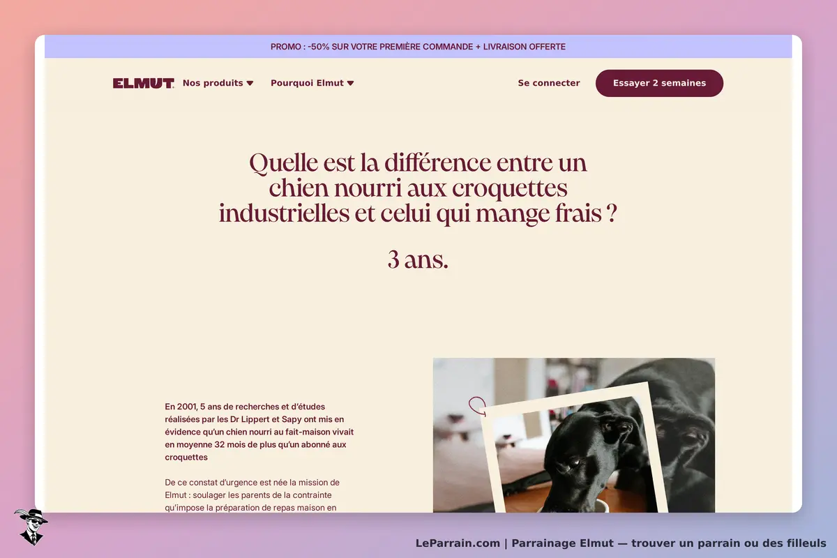 Comparaison des régimes alimentaires pour chiens sur le site Elmut.
