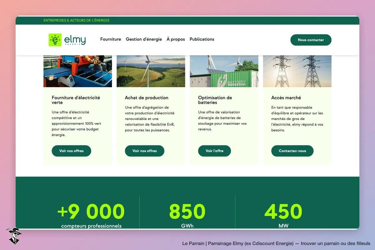 Capture d'écran de Elmy (ex Cdiscount Energie)