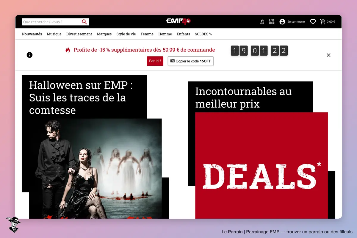 Page d'accueil de EMP