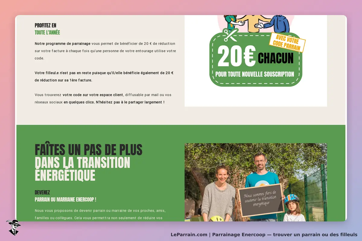 Enercoop : programme de parrainage avec réduction et engagement pour la transition énergétique