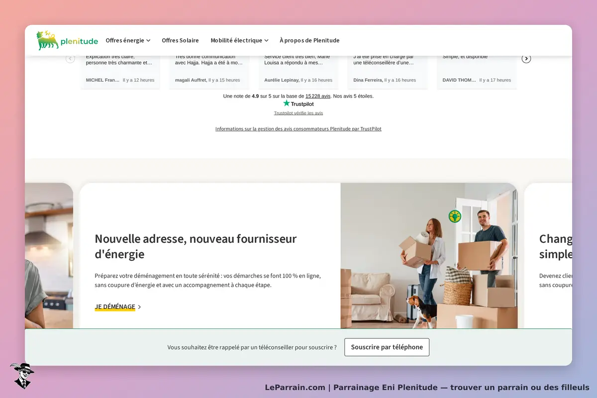 Eni Plenitude : page d'accueil avec offres et conseils pour un déménagement sans coupure d'énergie