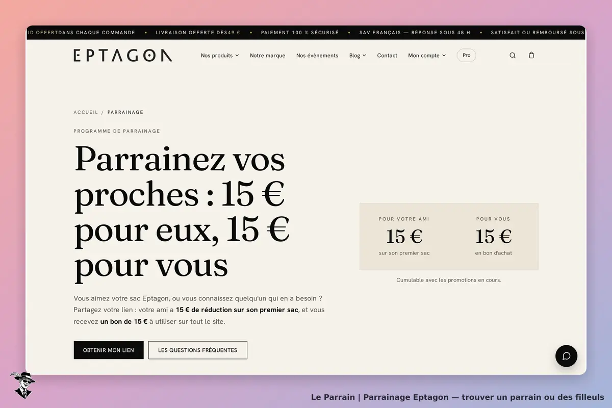 Page parrainage de Eptagon