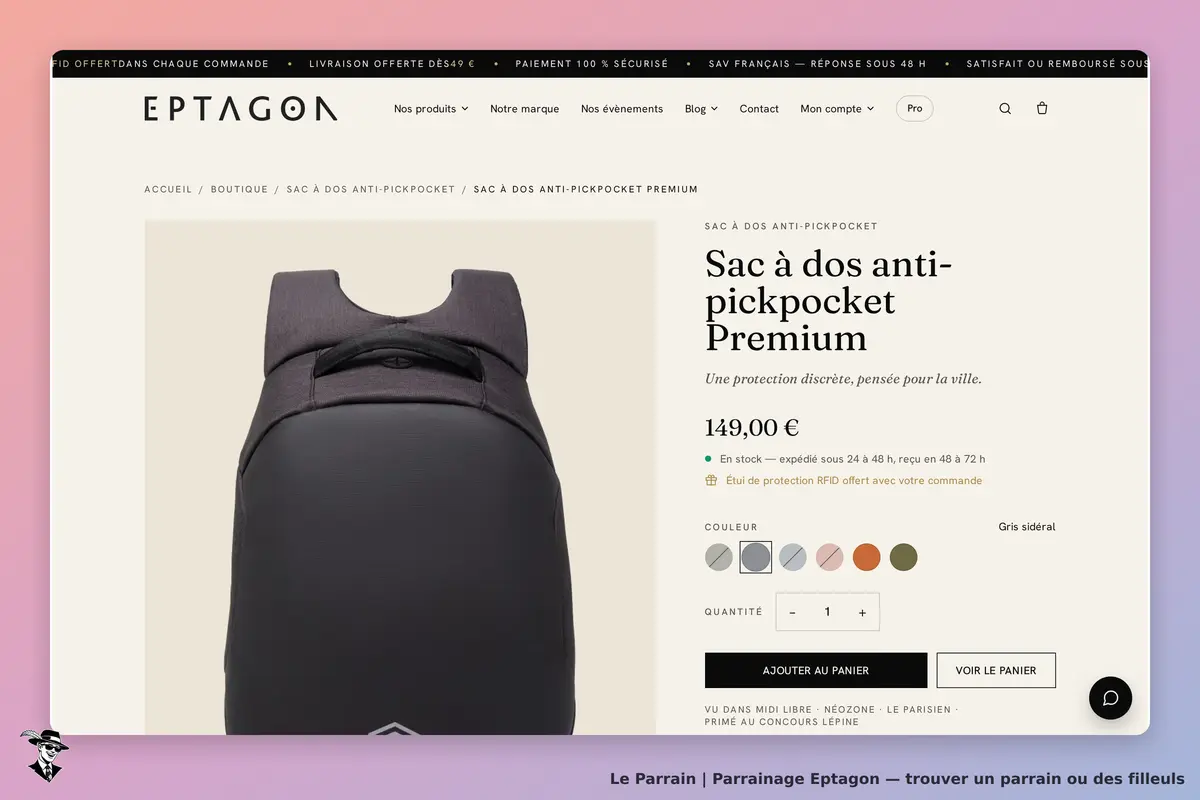 Page catégorie de Eptagon