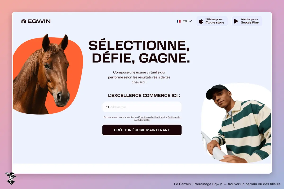 Page d'accueil de Eqwin