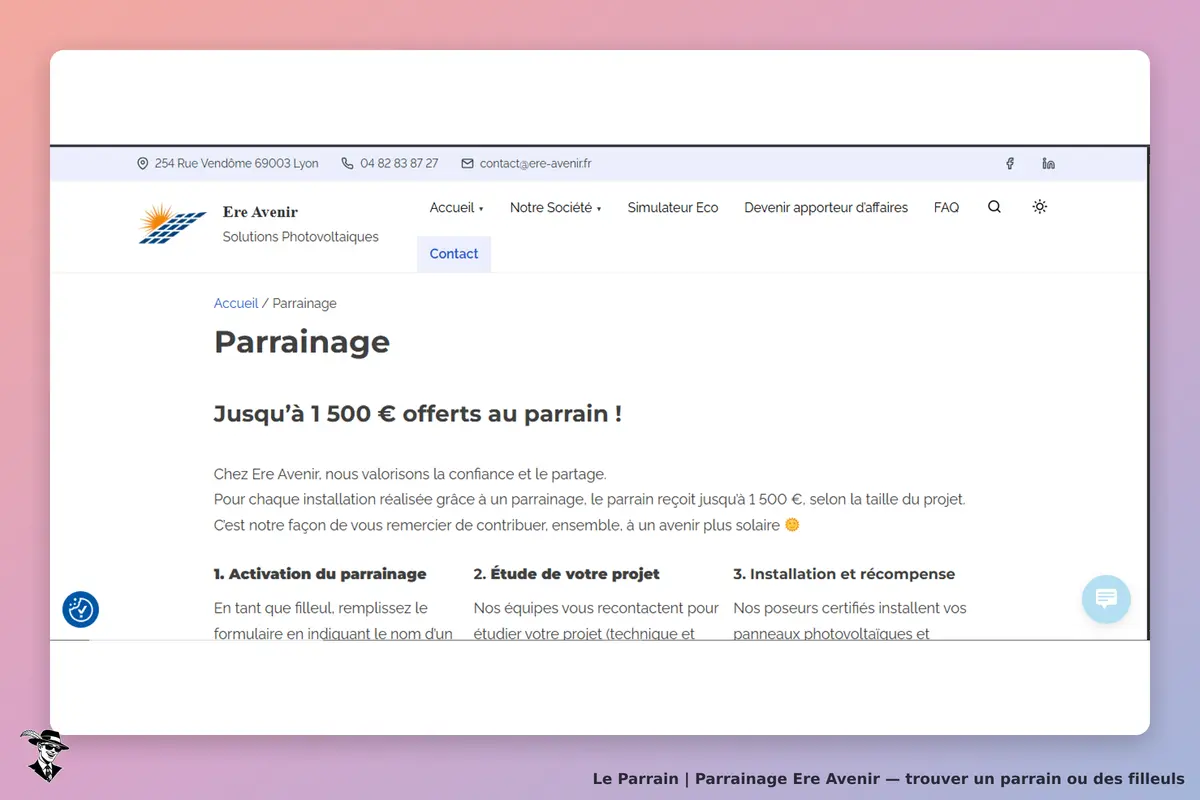 condition parrainage